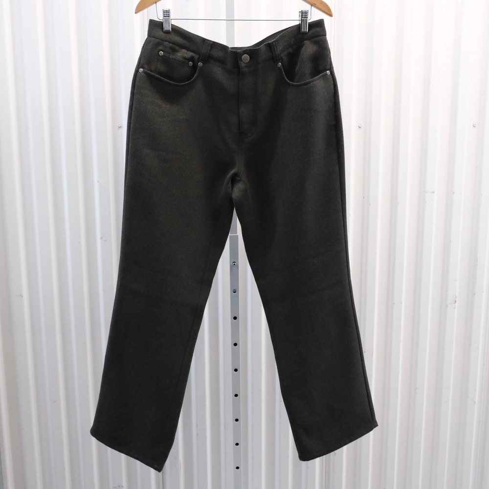 Kenneth Cole Trousers Mens 34x30 Gray Herringbone Polyester Pants